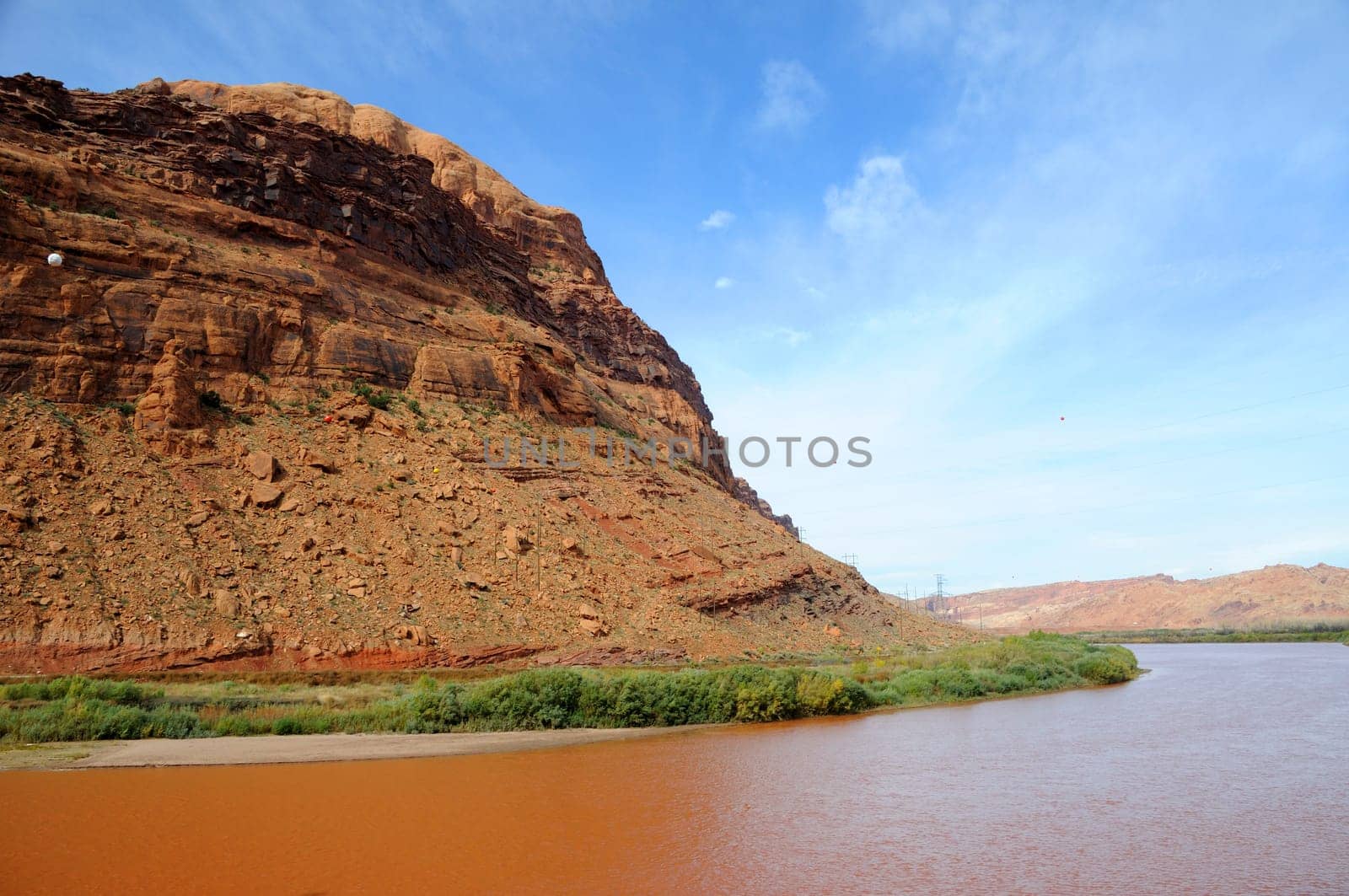Moab Portal and Rim with Colorado River beneath