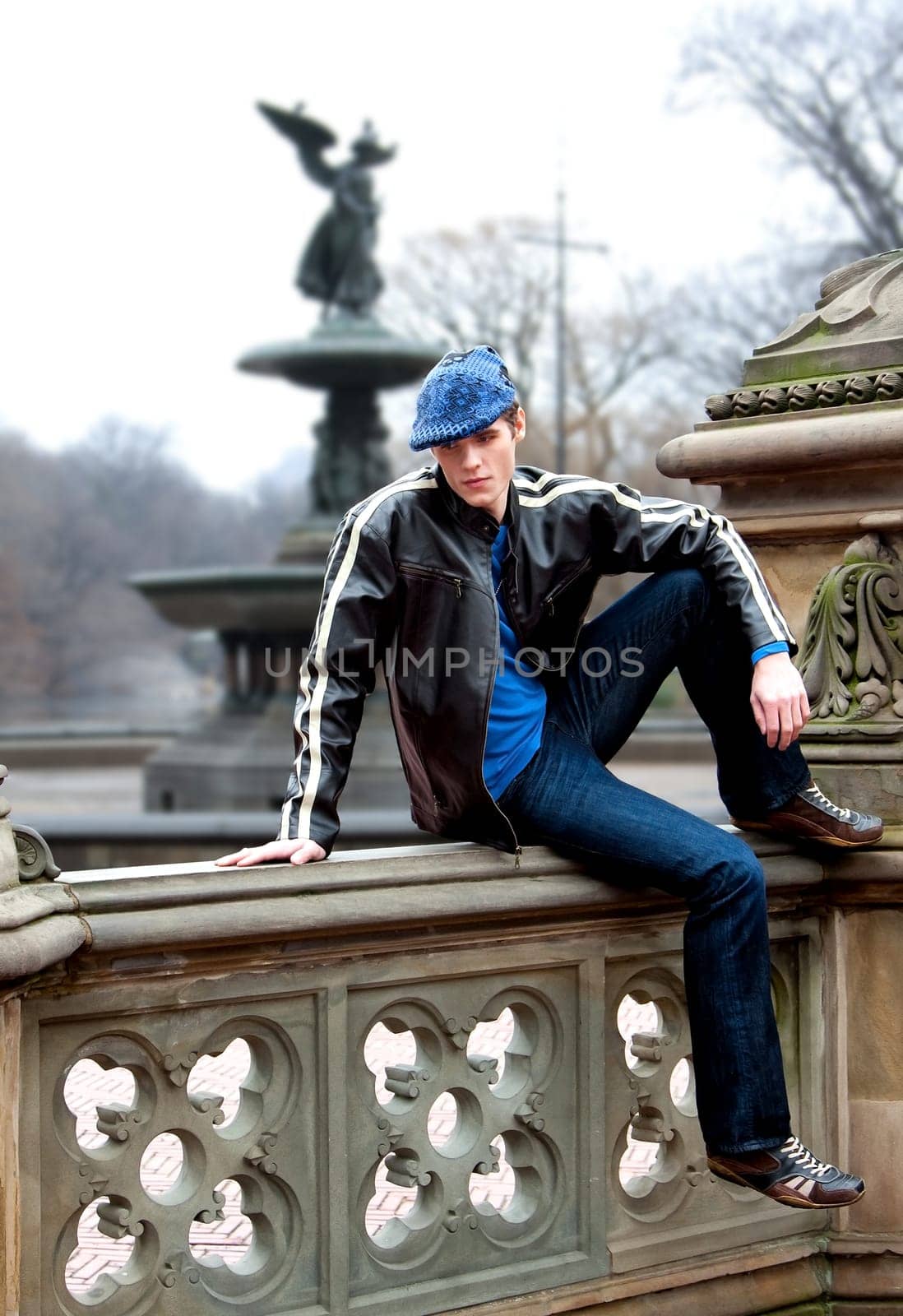 Handsome man sitting