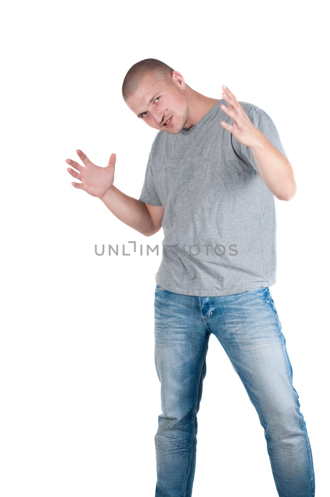 Man isolated on white
