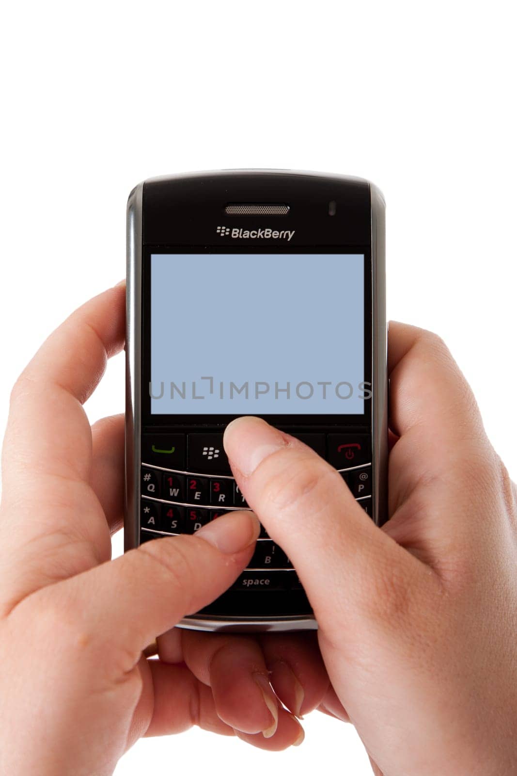 Blackberry smartphone user hands