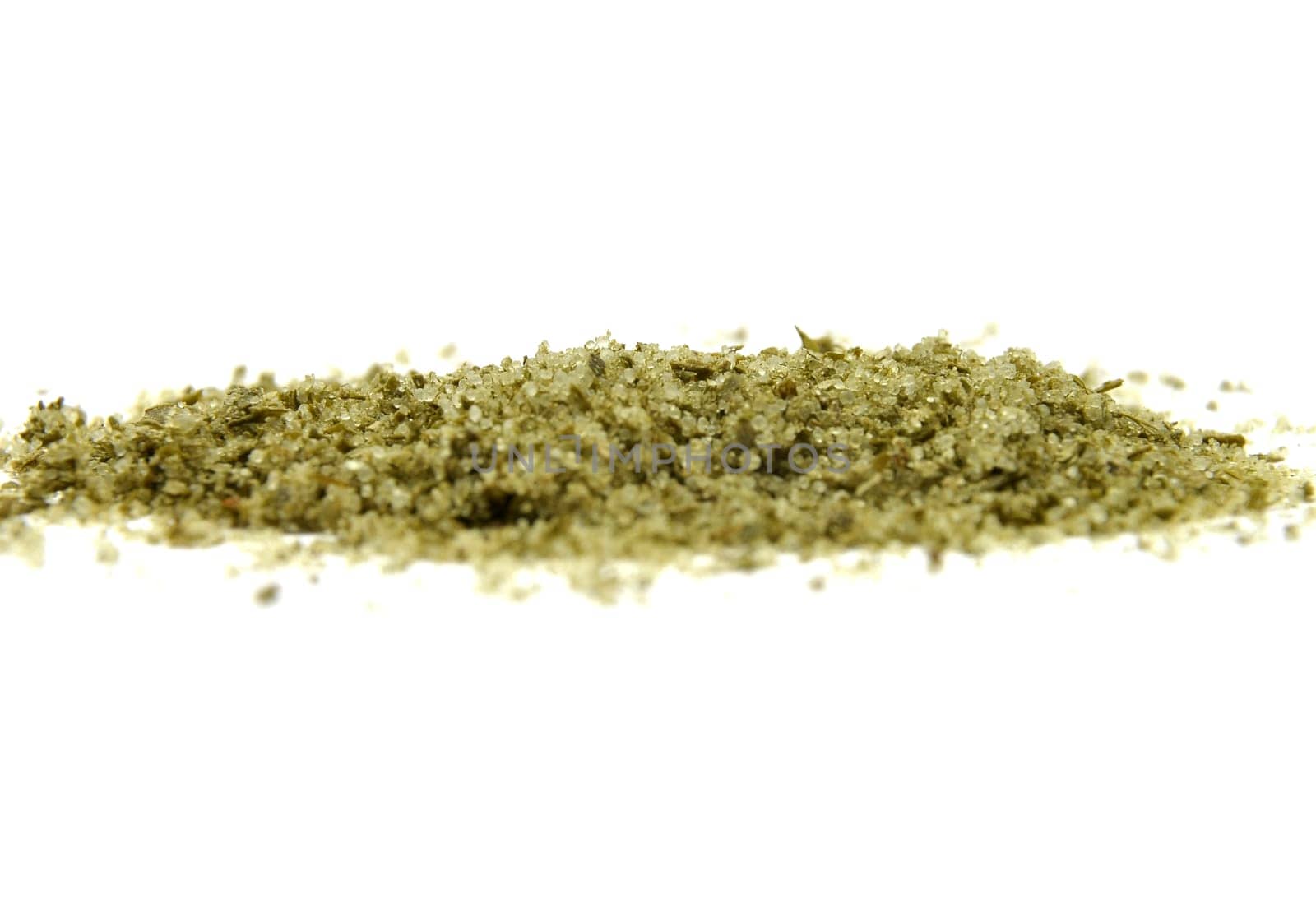 Wild garlic salt on white