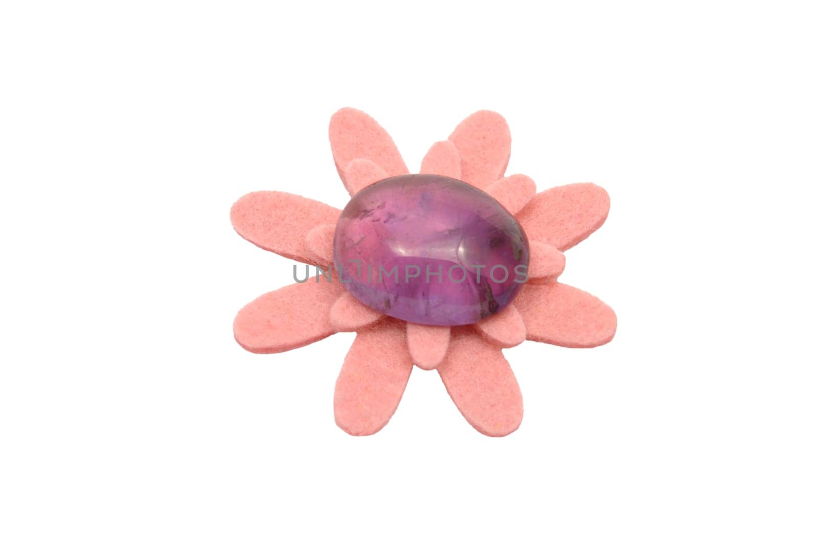 Amethyst on felt