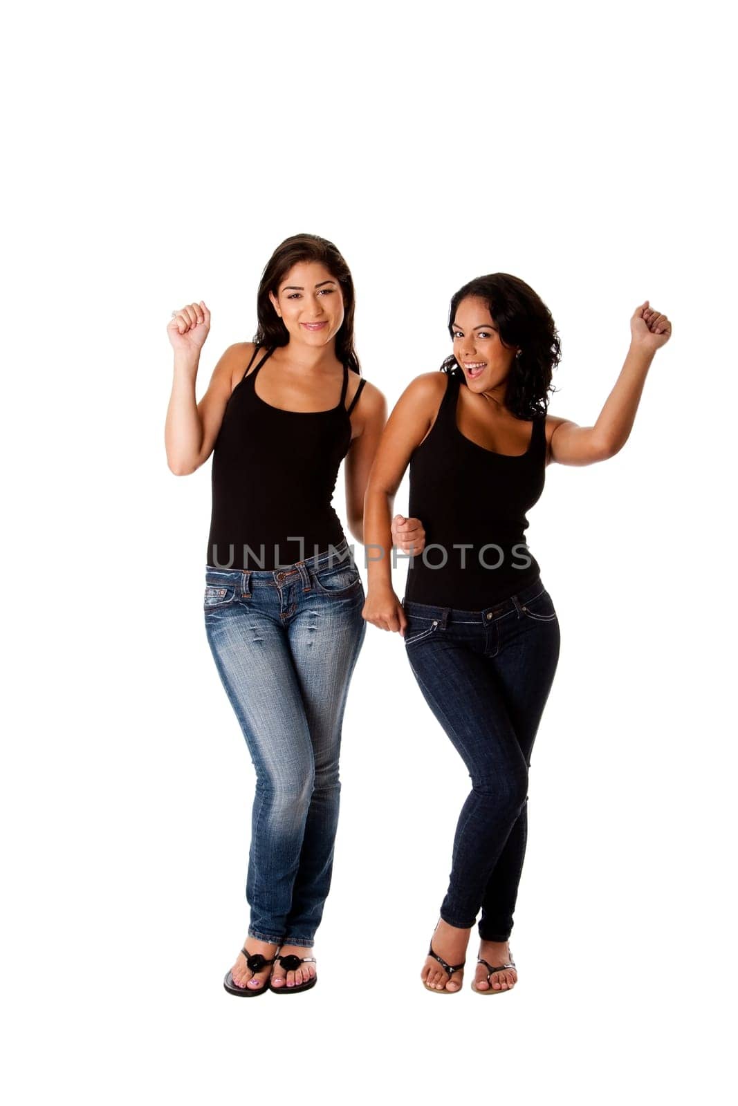 Dancing groovy teenager girls