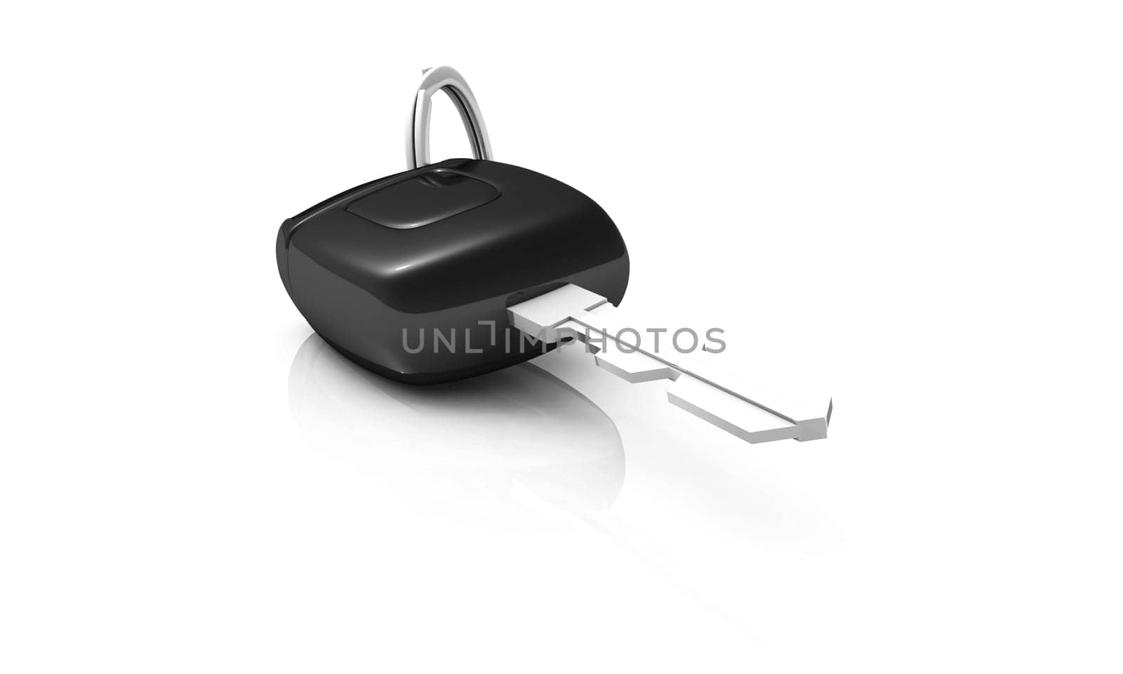 3D Car Key Black - Clipped 03