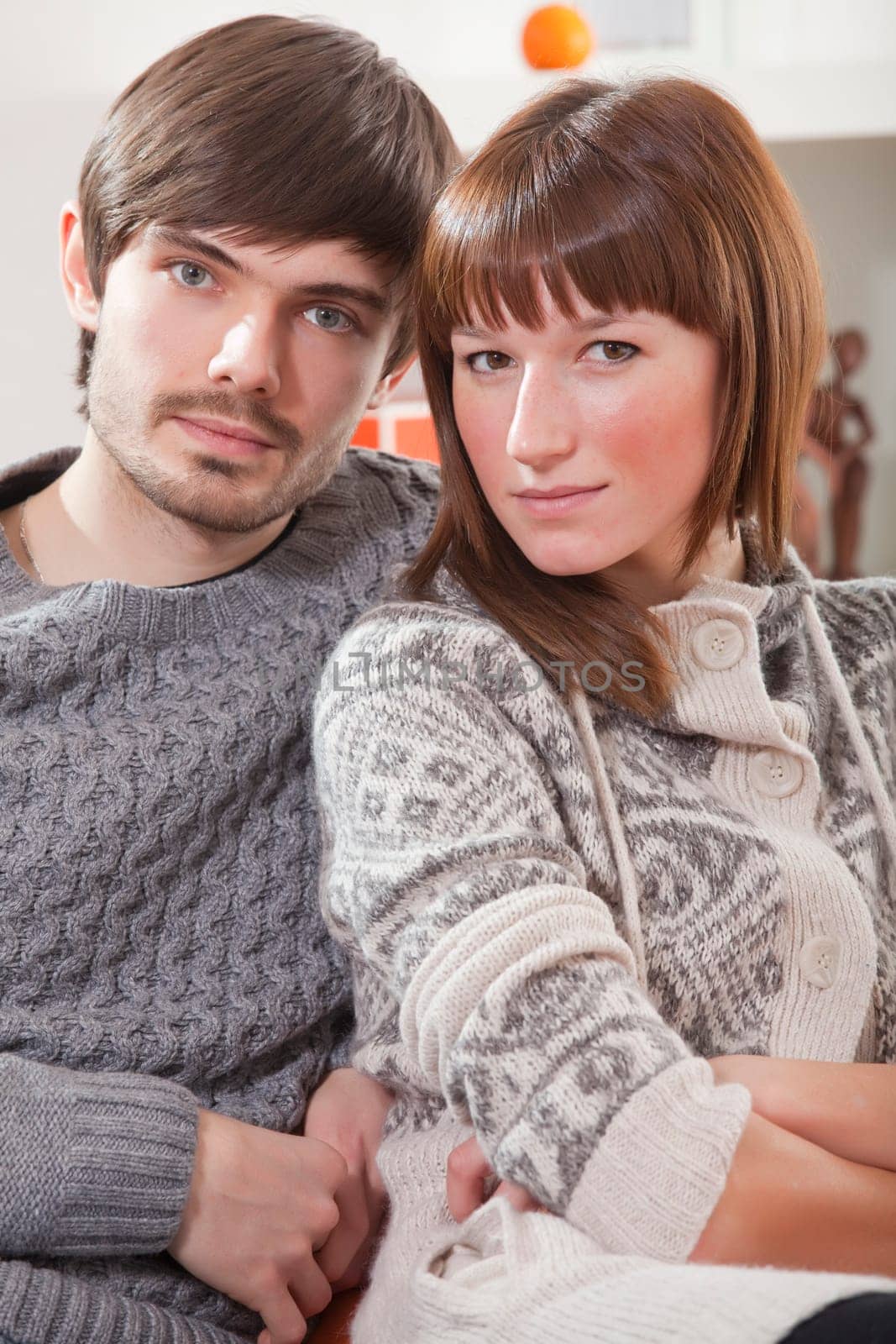 couple resting at home
