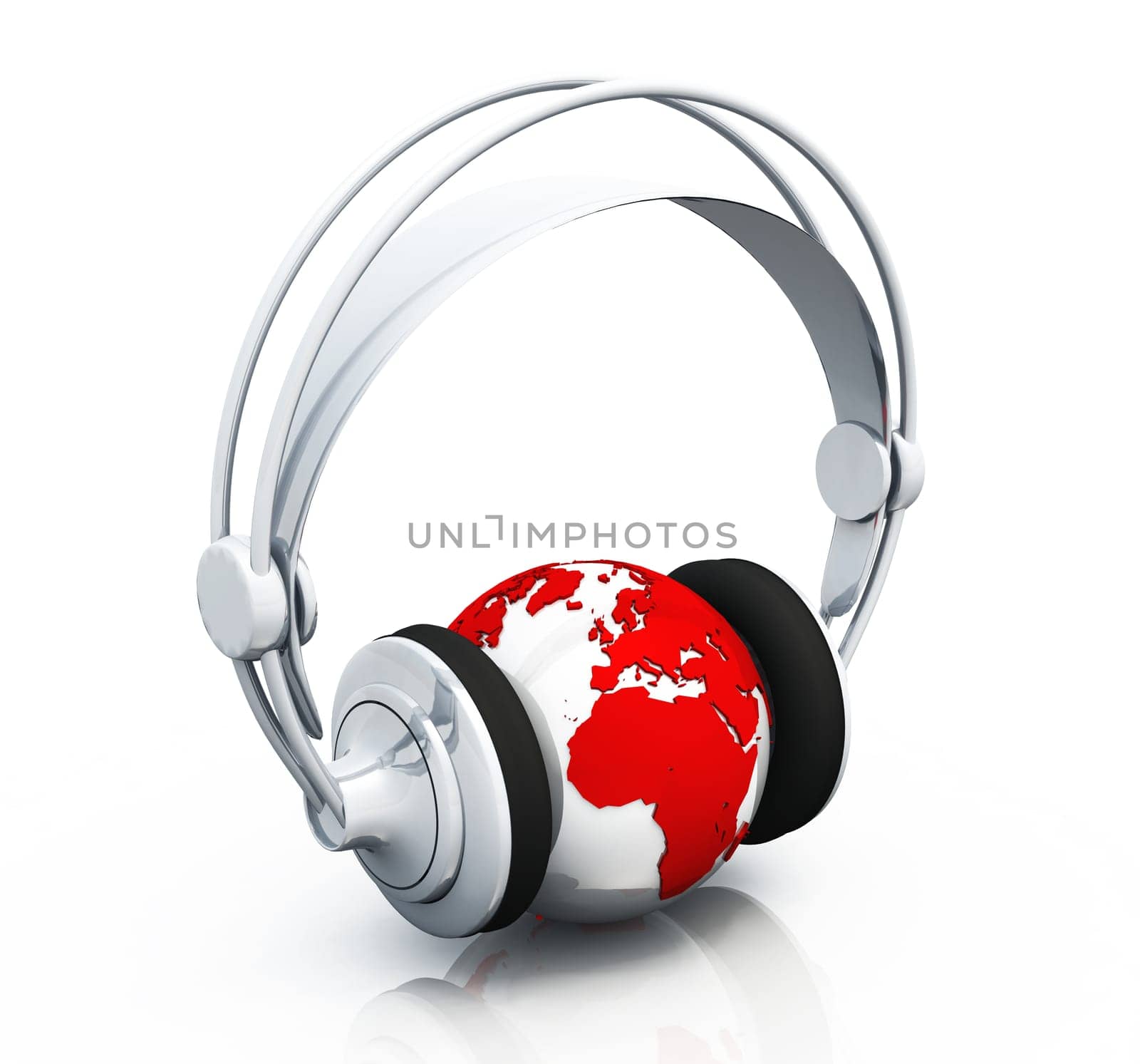 3D - Music 4 the World - red silver