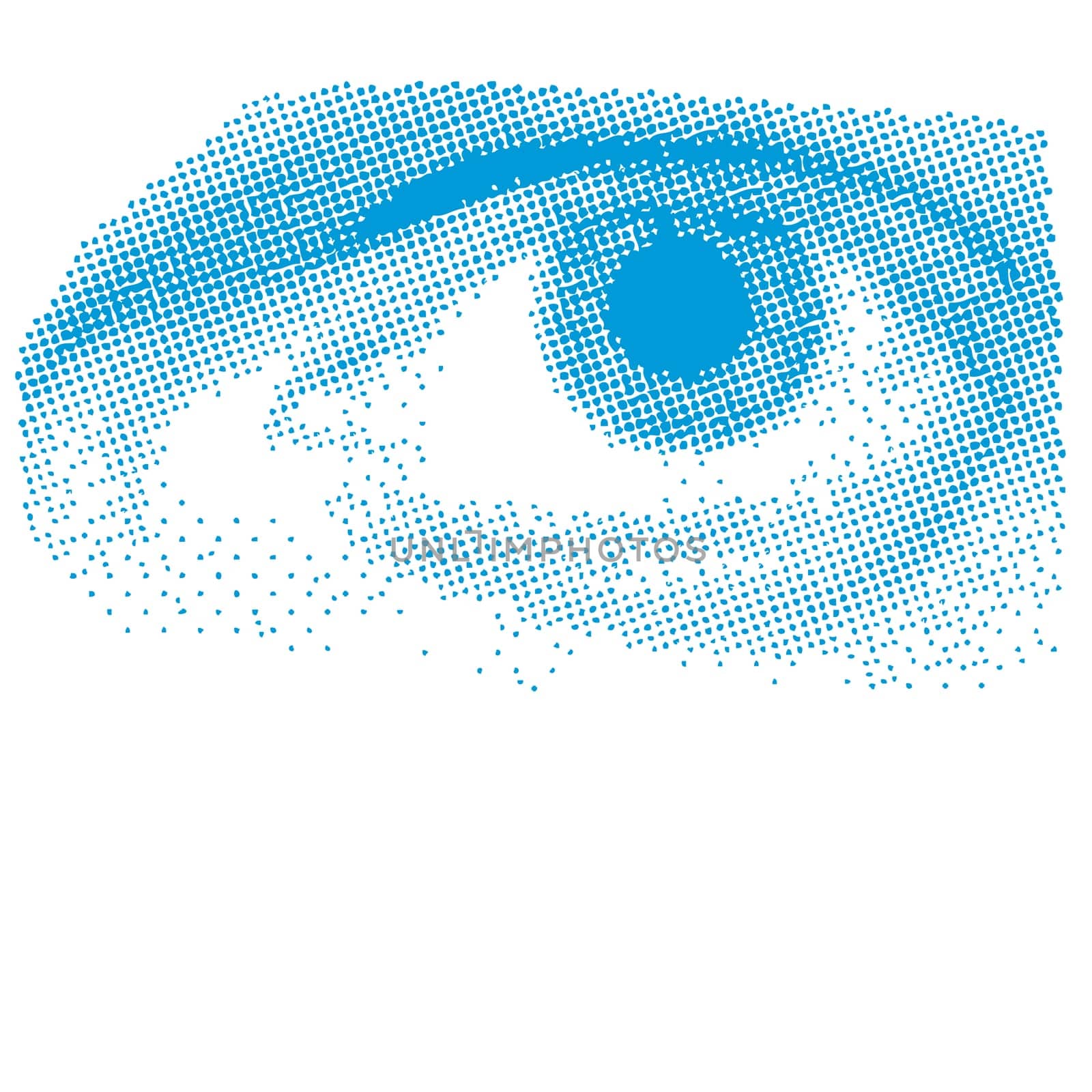 Blue Halftone Eye
