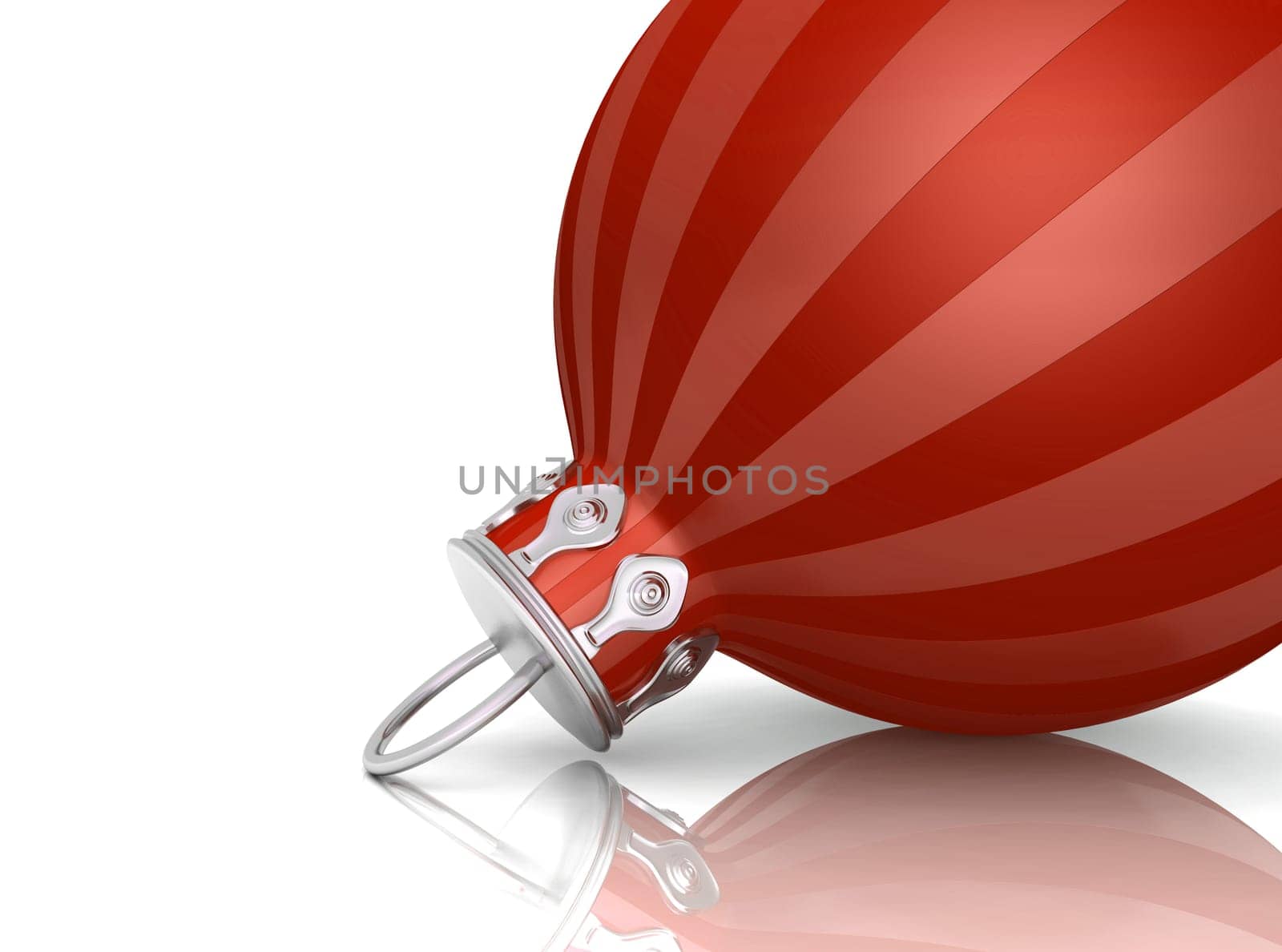 Christmas tree bauble in detail 01 Red