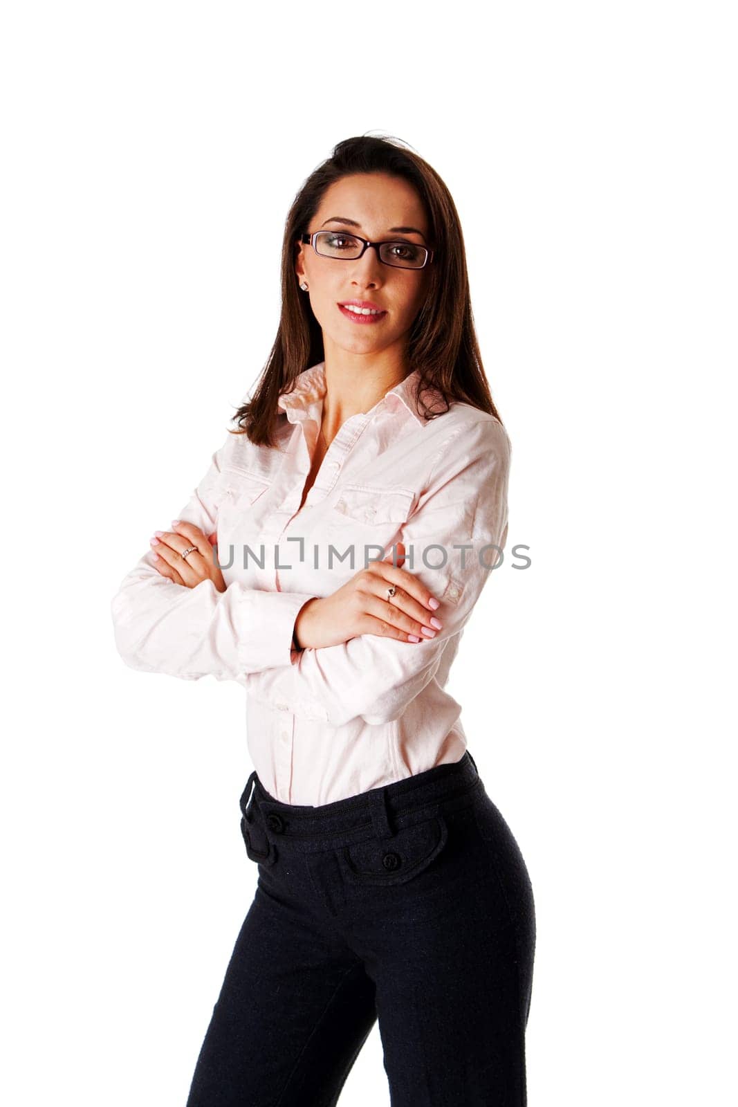 Business woman with glasses