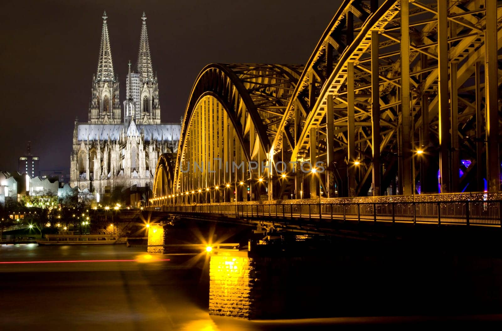 Rhine River and Dom of Cologne, Germany