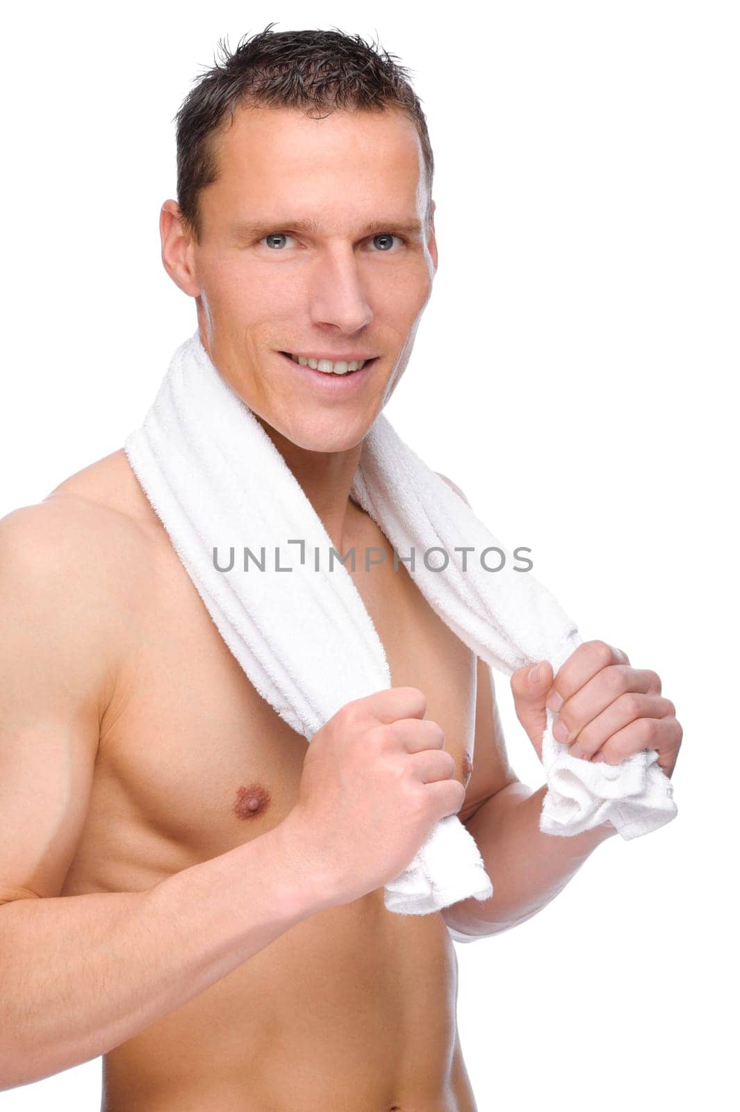 Man with towel