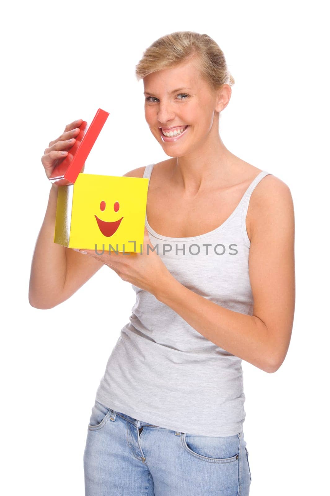 Woman with a box