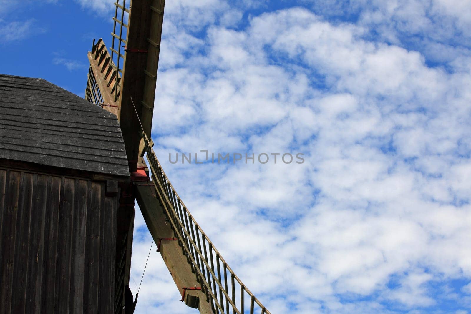 Old post windmill detail