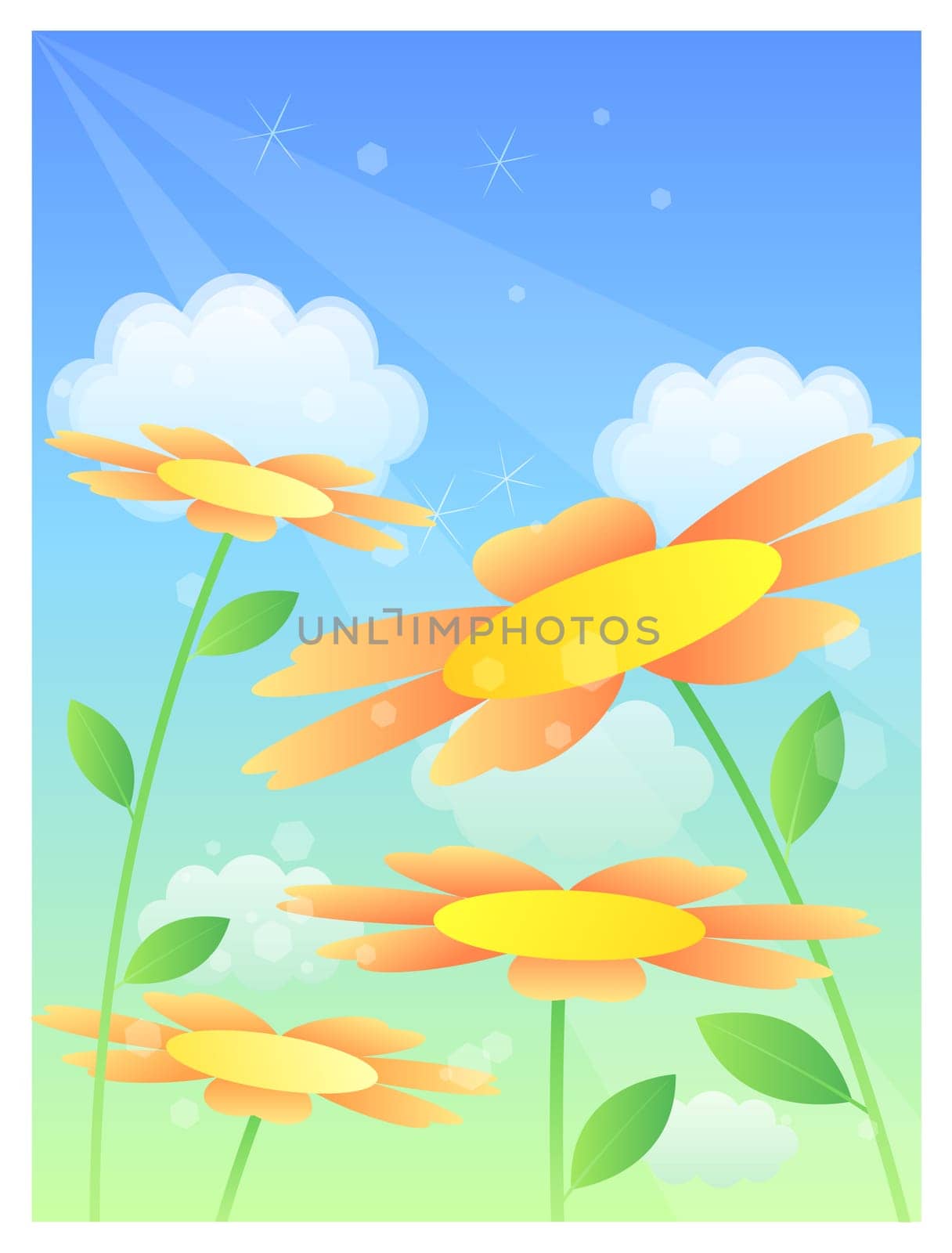 cloud and flower