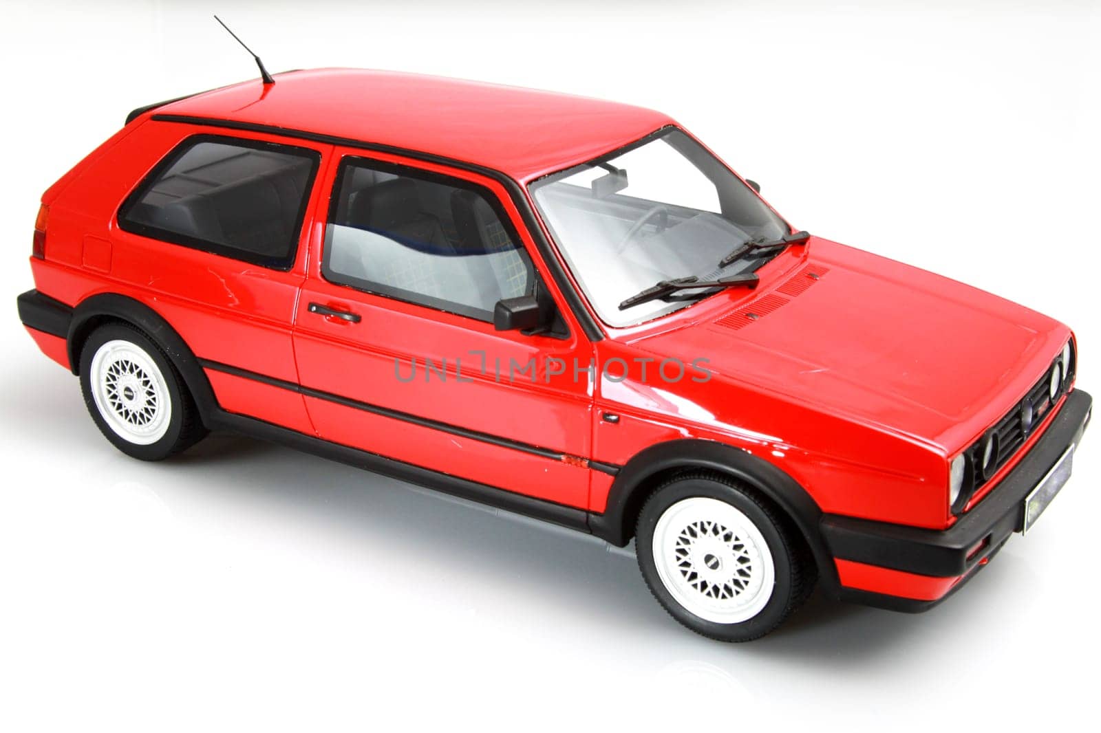 A red,small miniature car