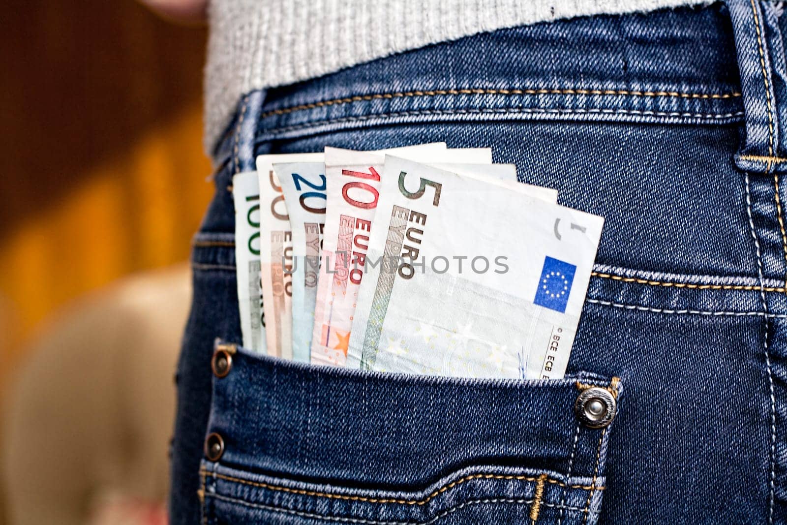Cash in a pocket