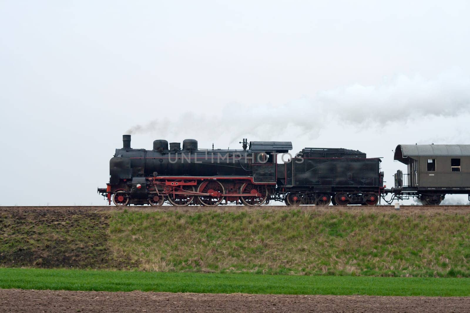 Old retro steam train