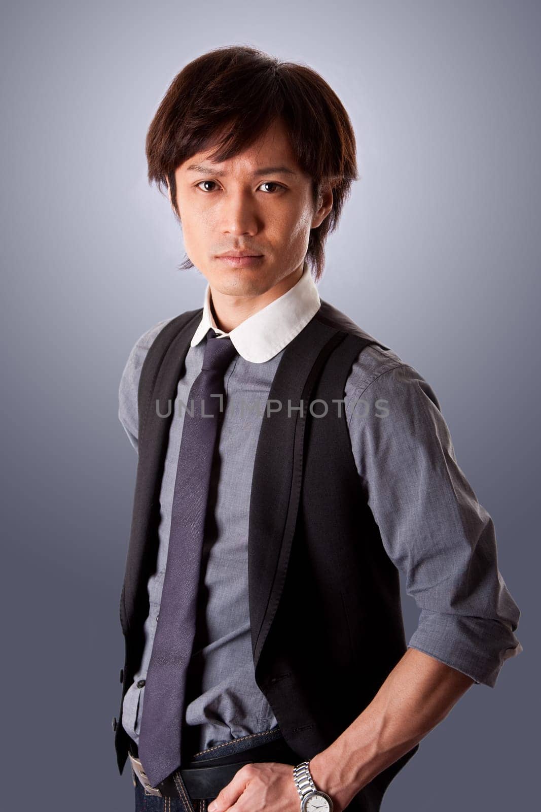 Confident Asian business man