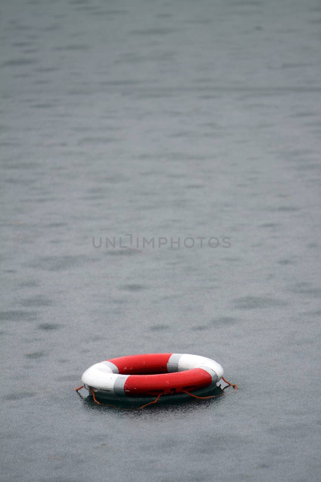 Lifebuoy on an ice sheet