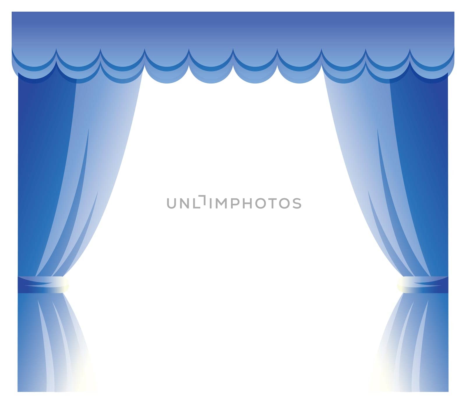 blue curtain