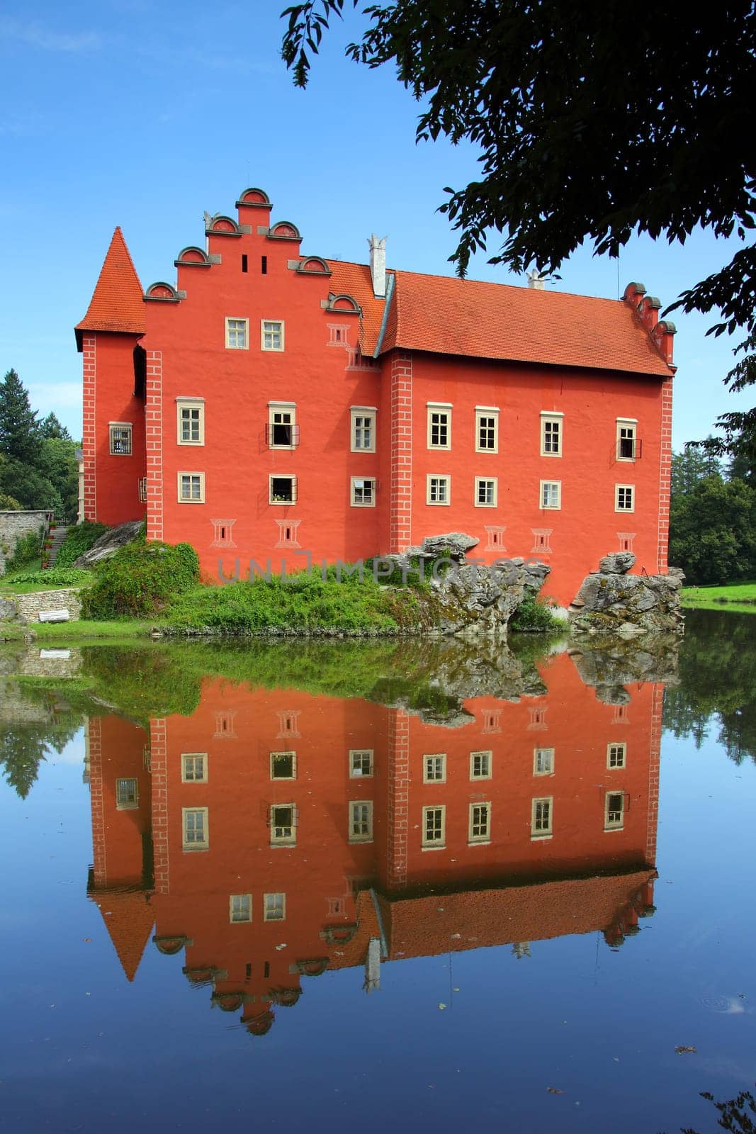 Czech Republic - noted red castle Cervena lhota