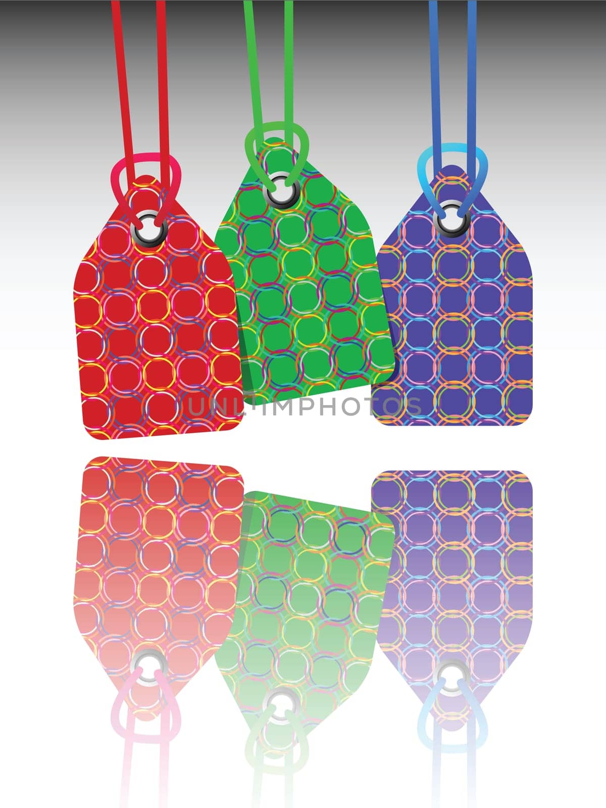 circles textured tags