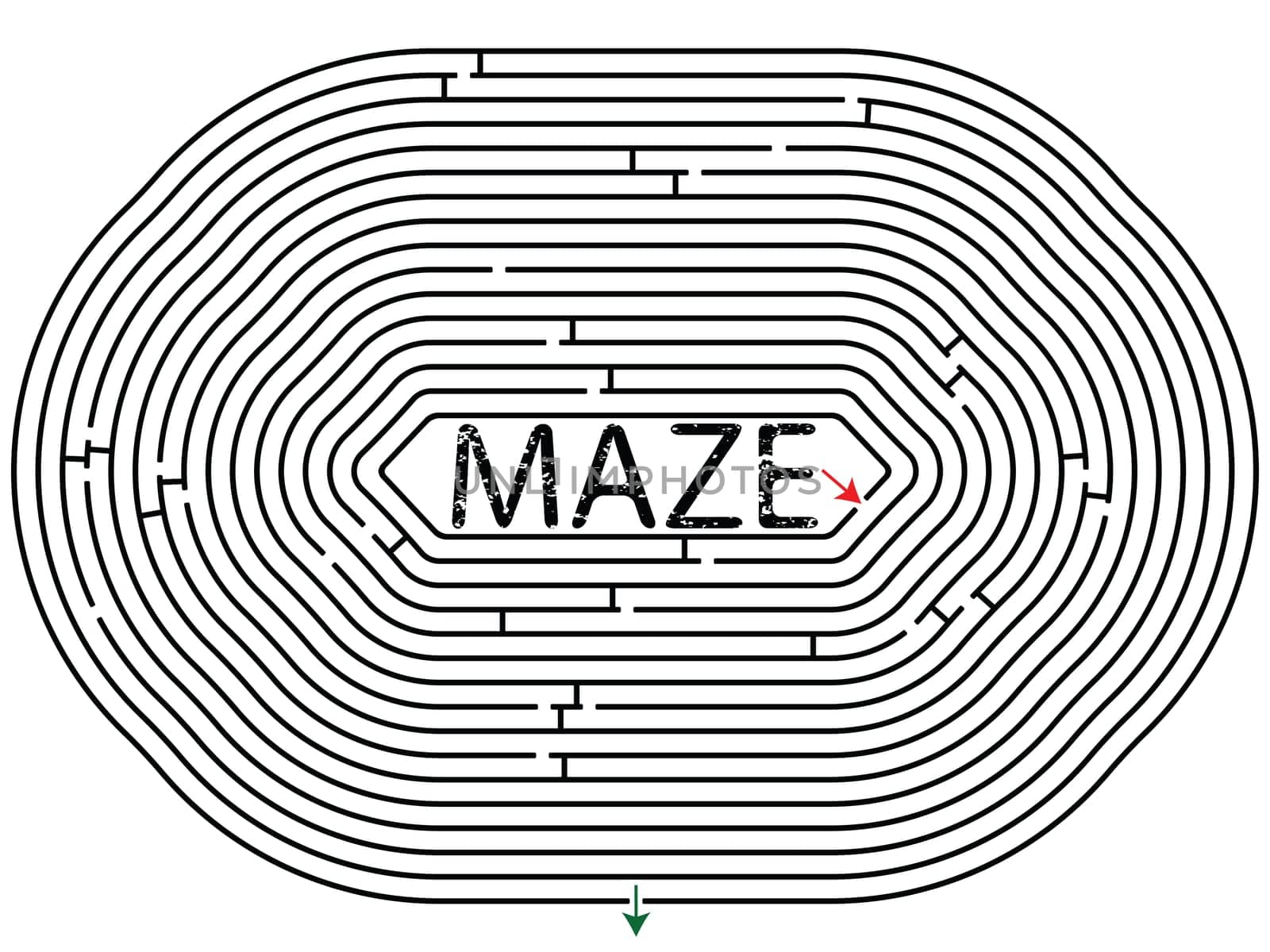 rounded maze