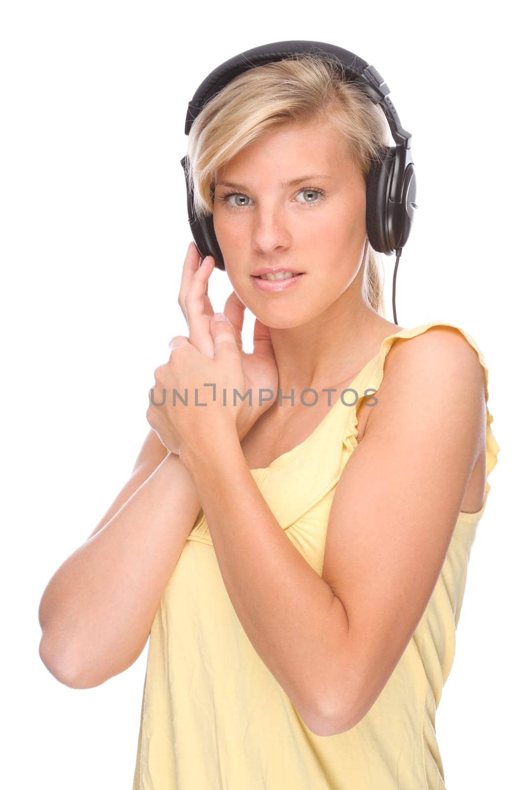 Woman with headphones