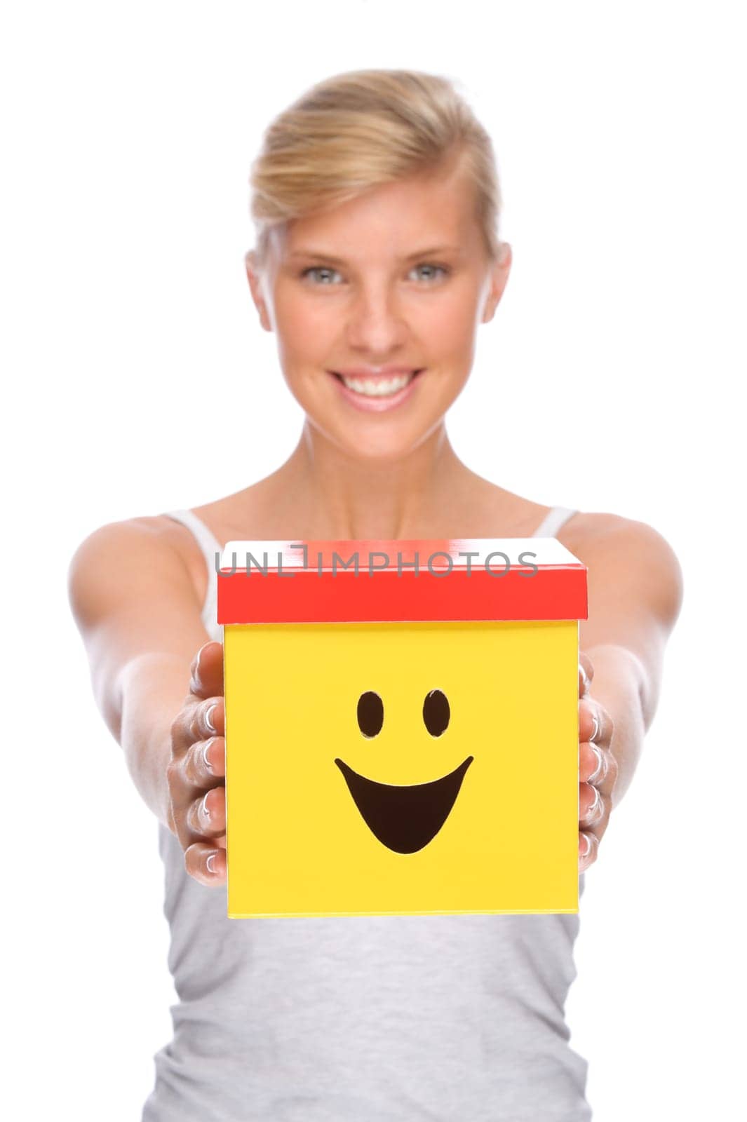 Woman with a box