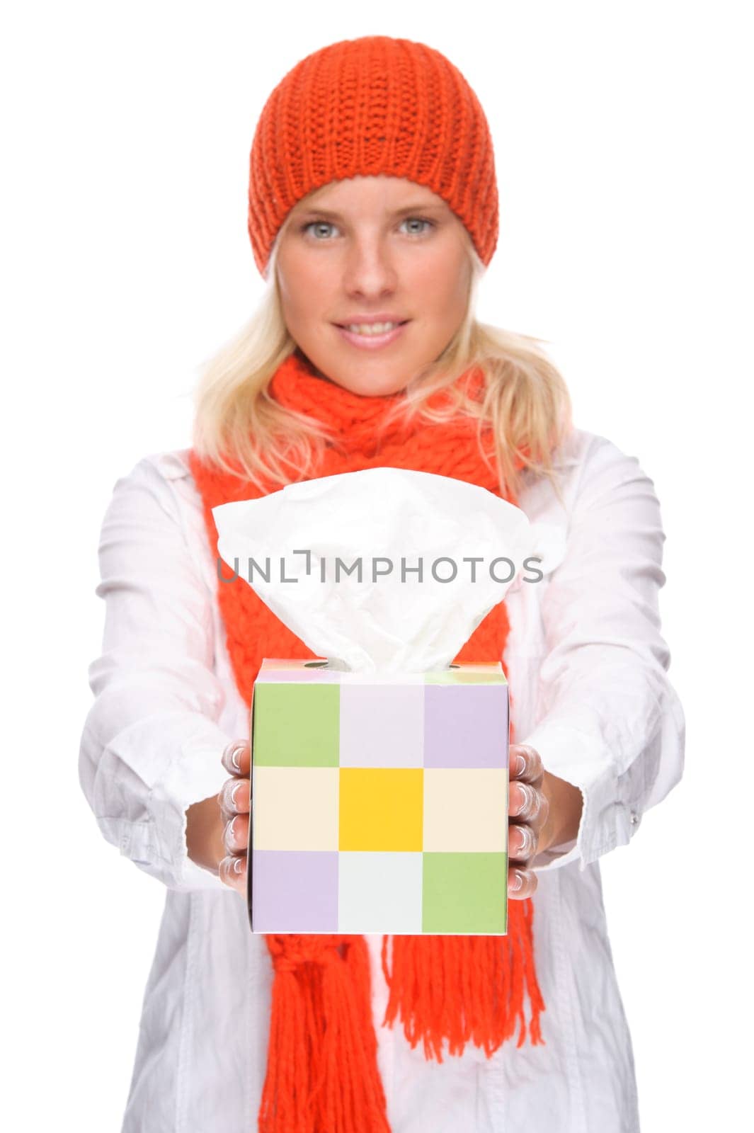 Woman with cold