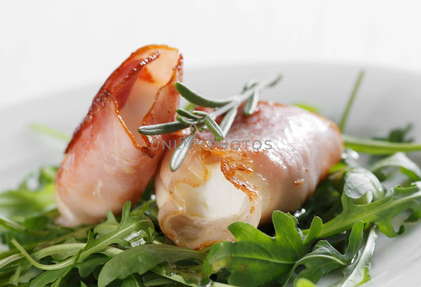 Goat's cheese wrapped in bacon