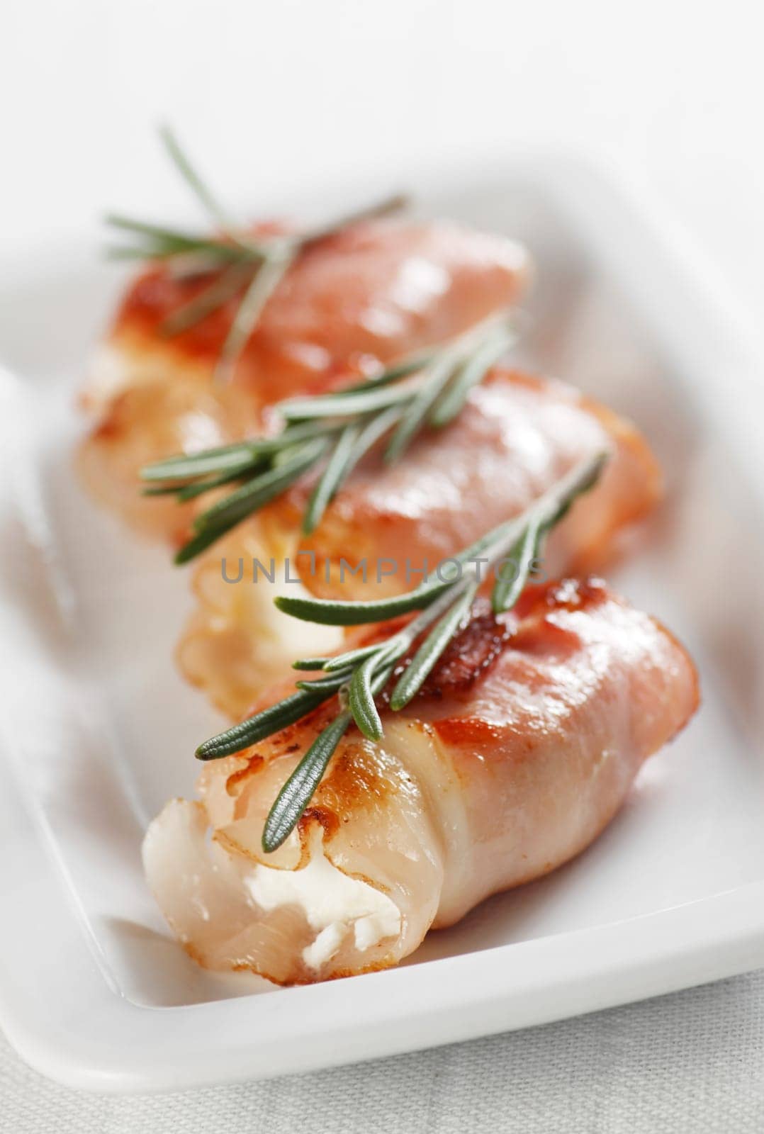 Goat's cheese wrapped in bacon