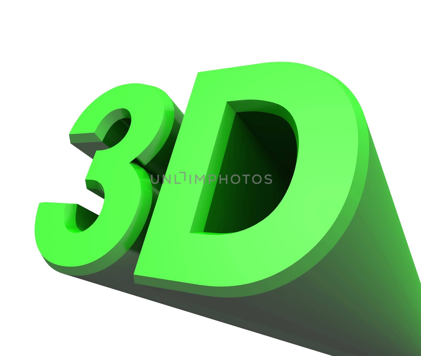 3D Cinema Text - Green 03