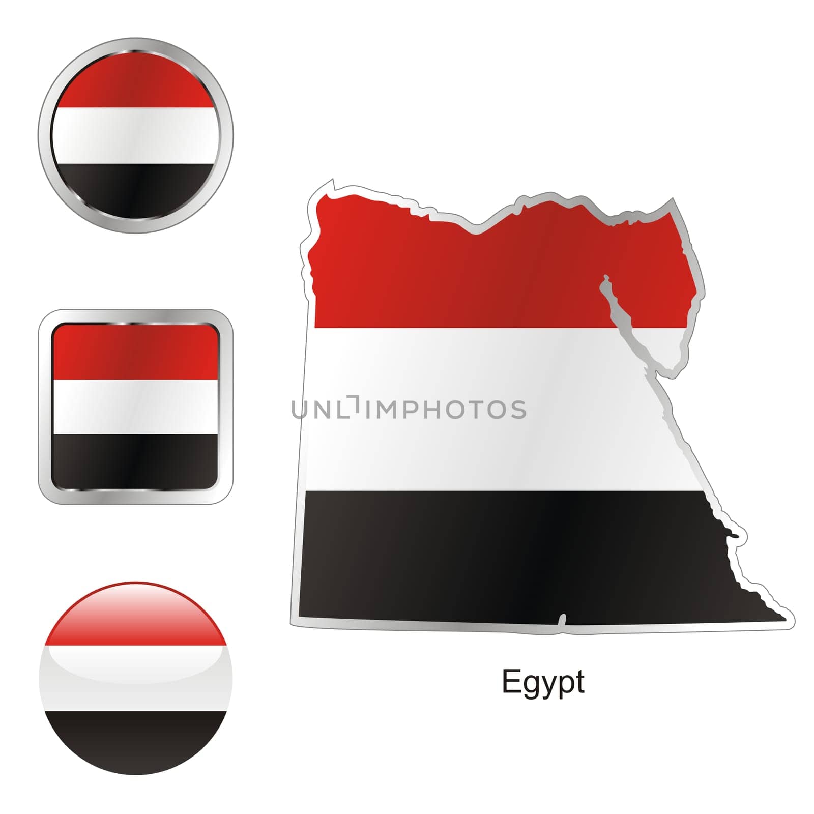 egypt map and internet buttons