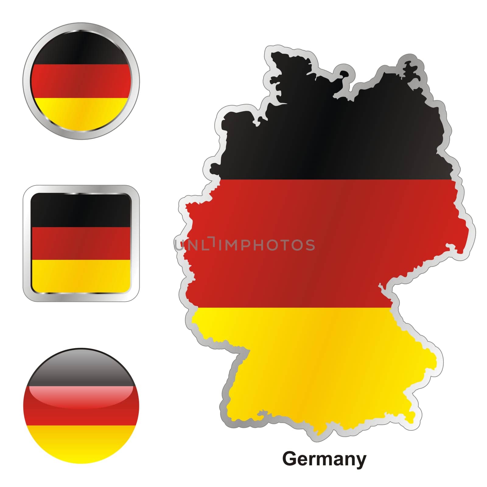 germany map and internet buttons