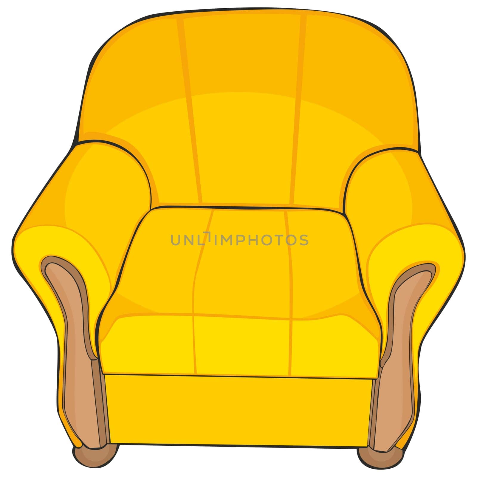 isolated colored armchair