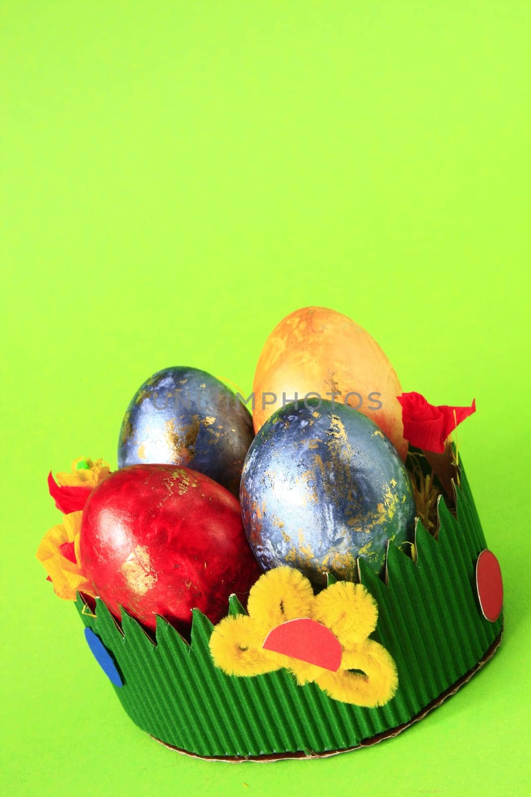 Easter with colorful eggs