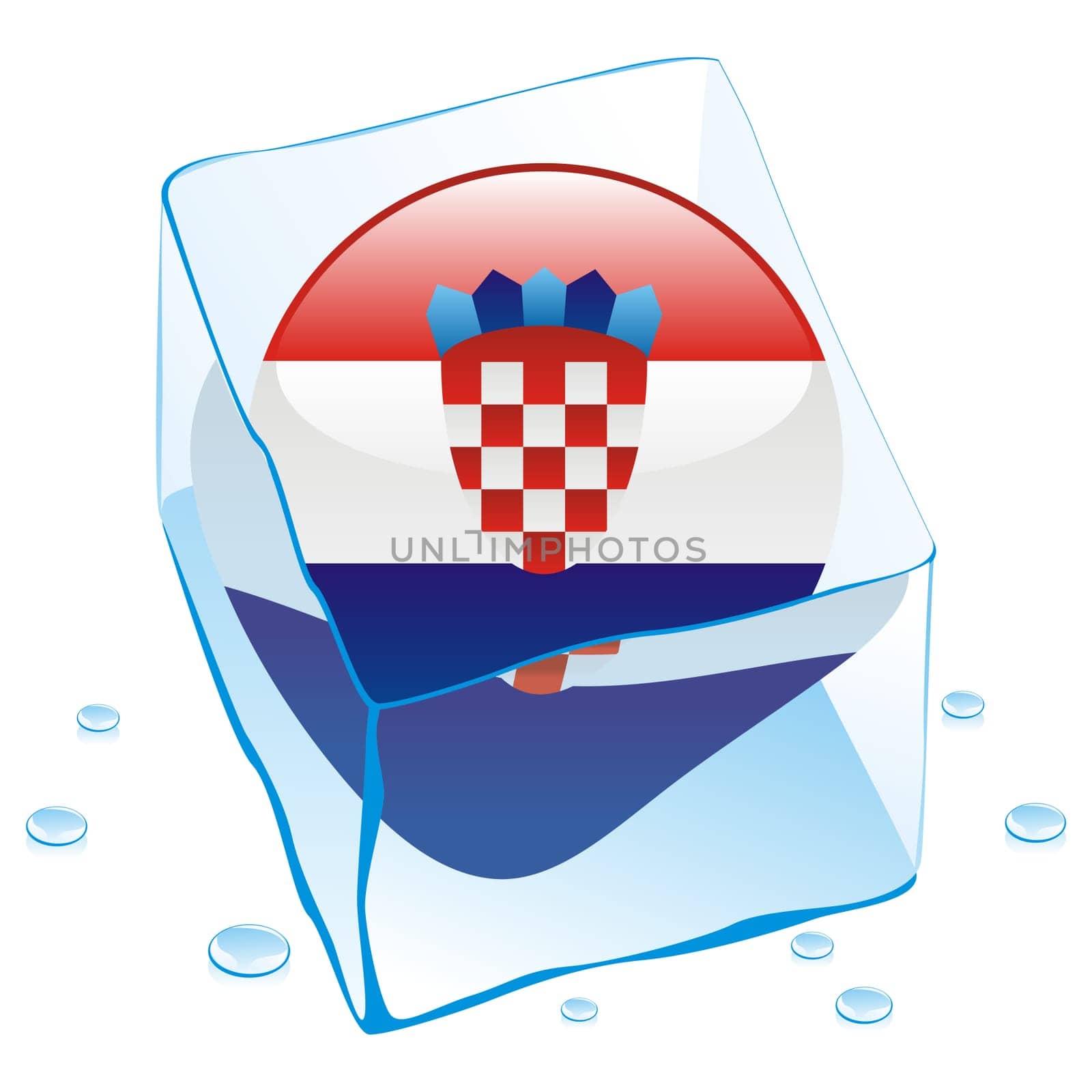 croatia flag frozen