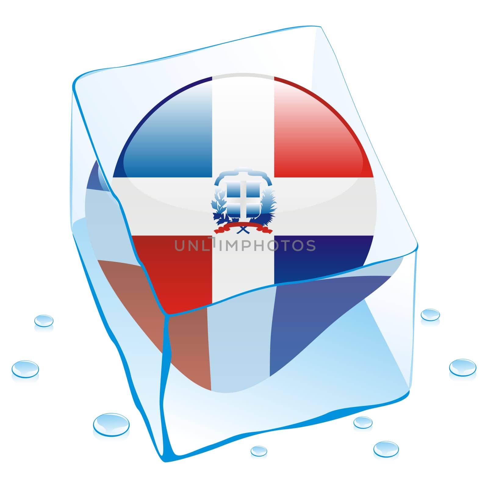 dominican republic flag frozen