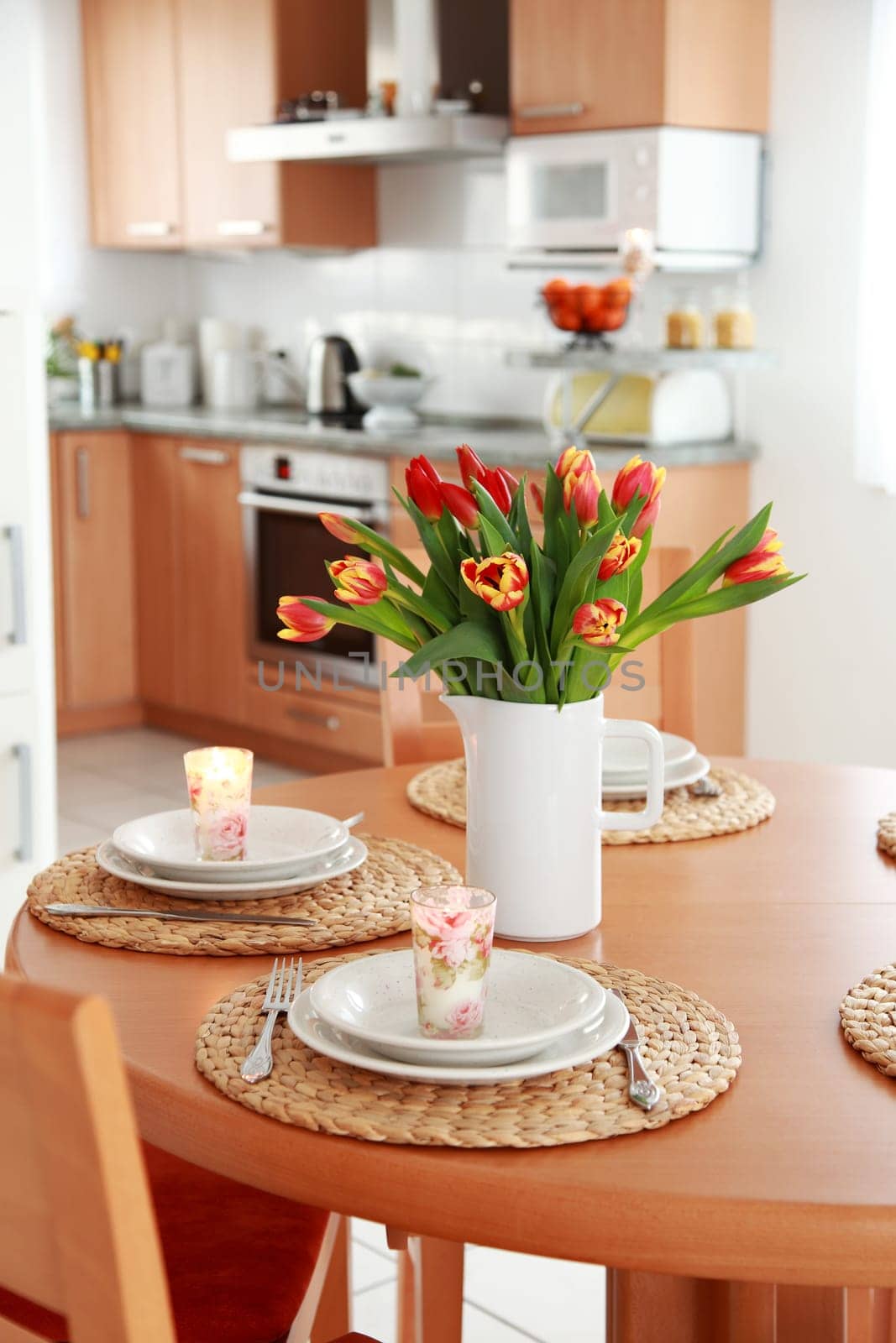 Kitchen and dining room interior