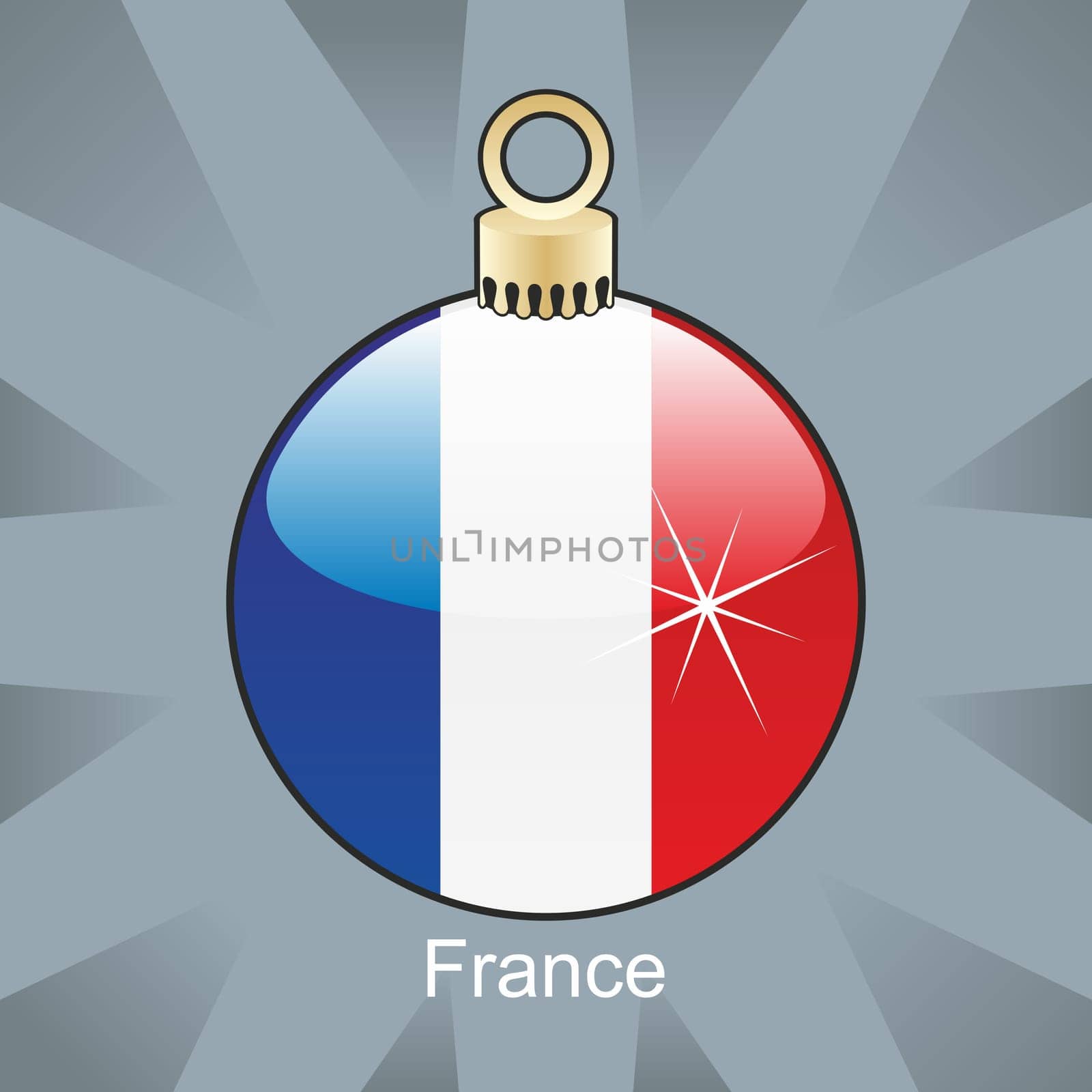 France flag in bulb shape