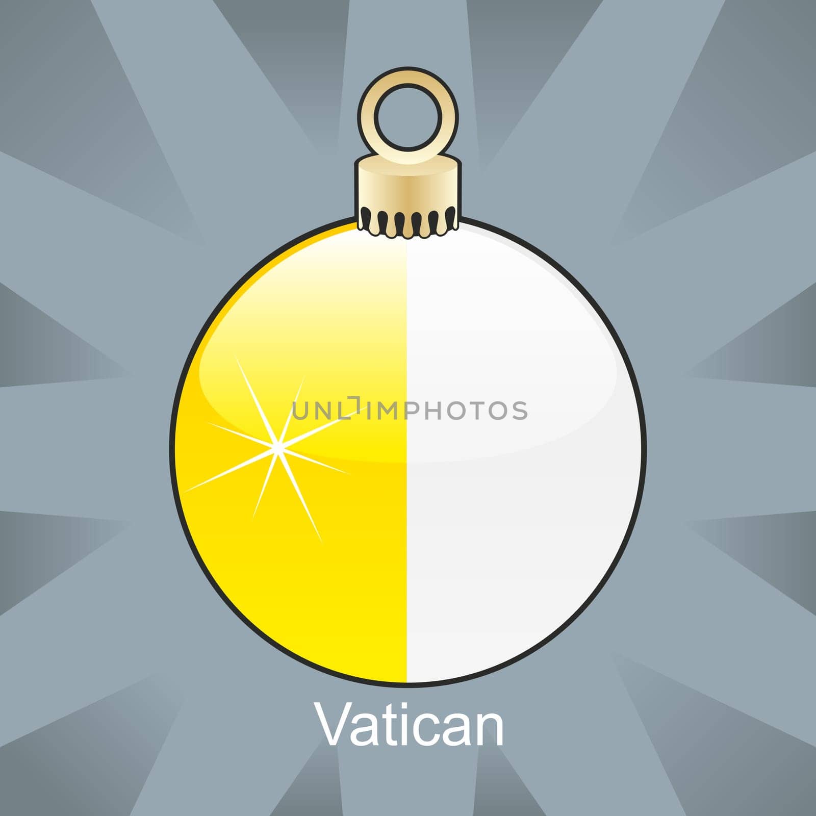 Vatican flag in bulb shape
