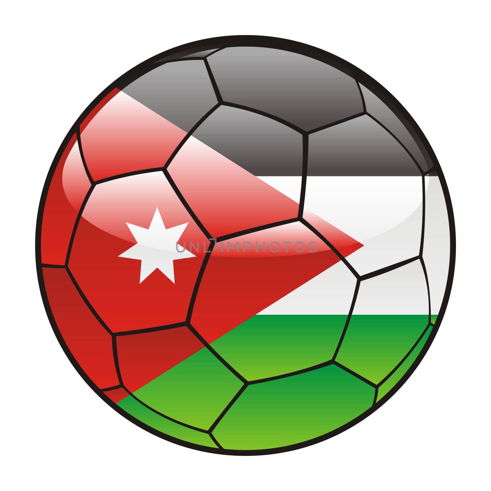 jordan flag on soccer ball