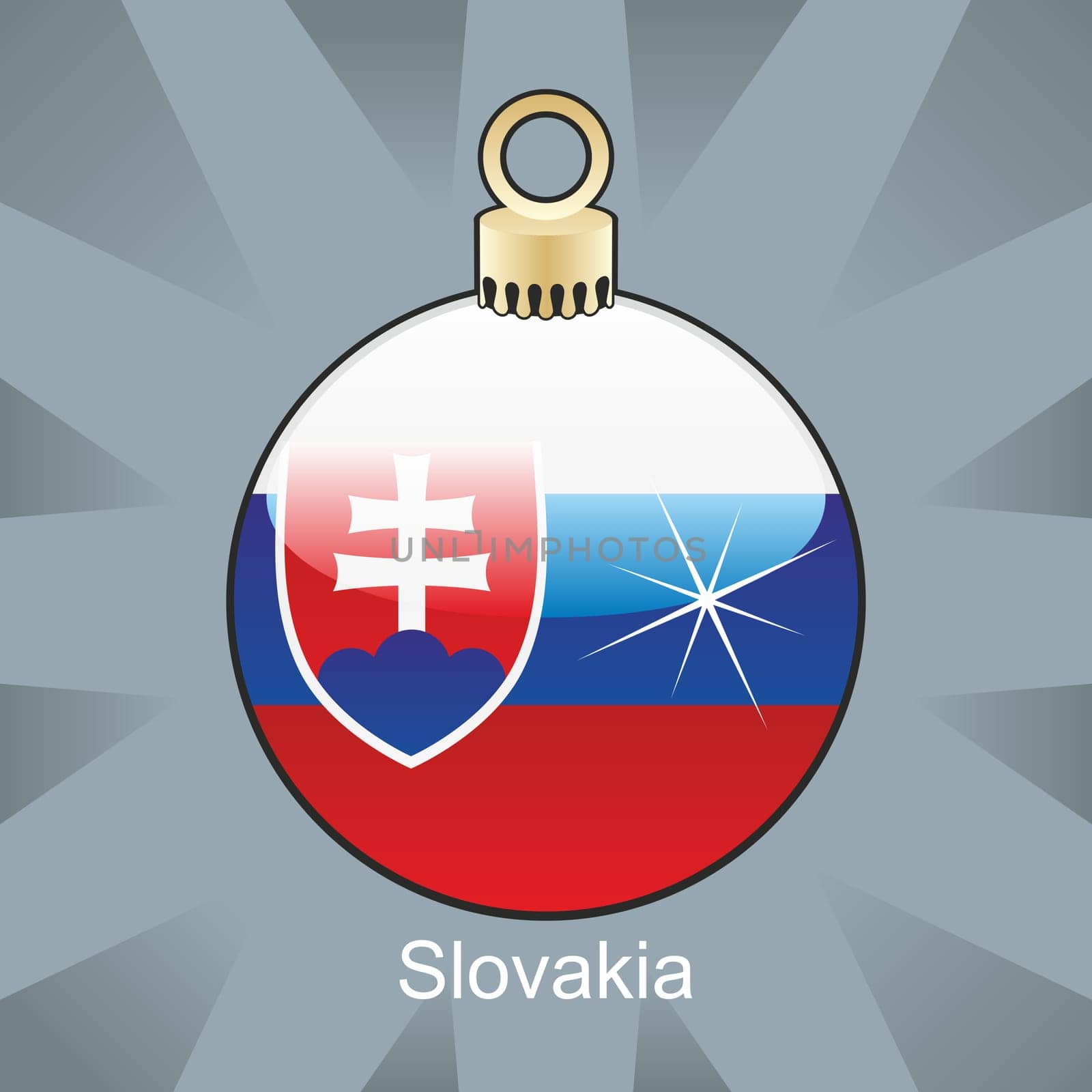 Slovakia flag in bulb shape