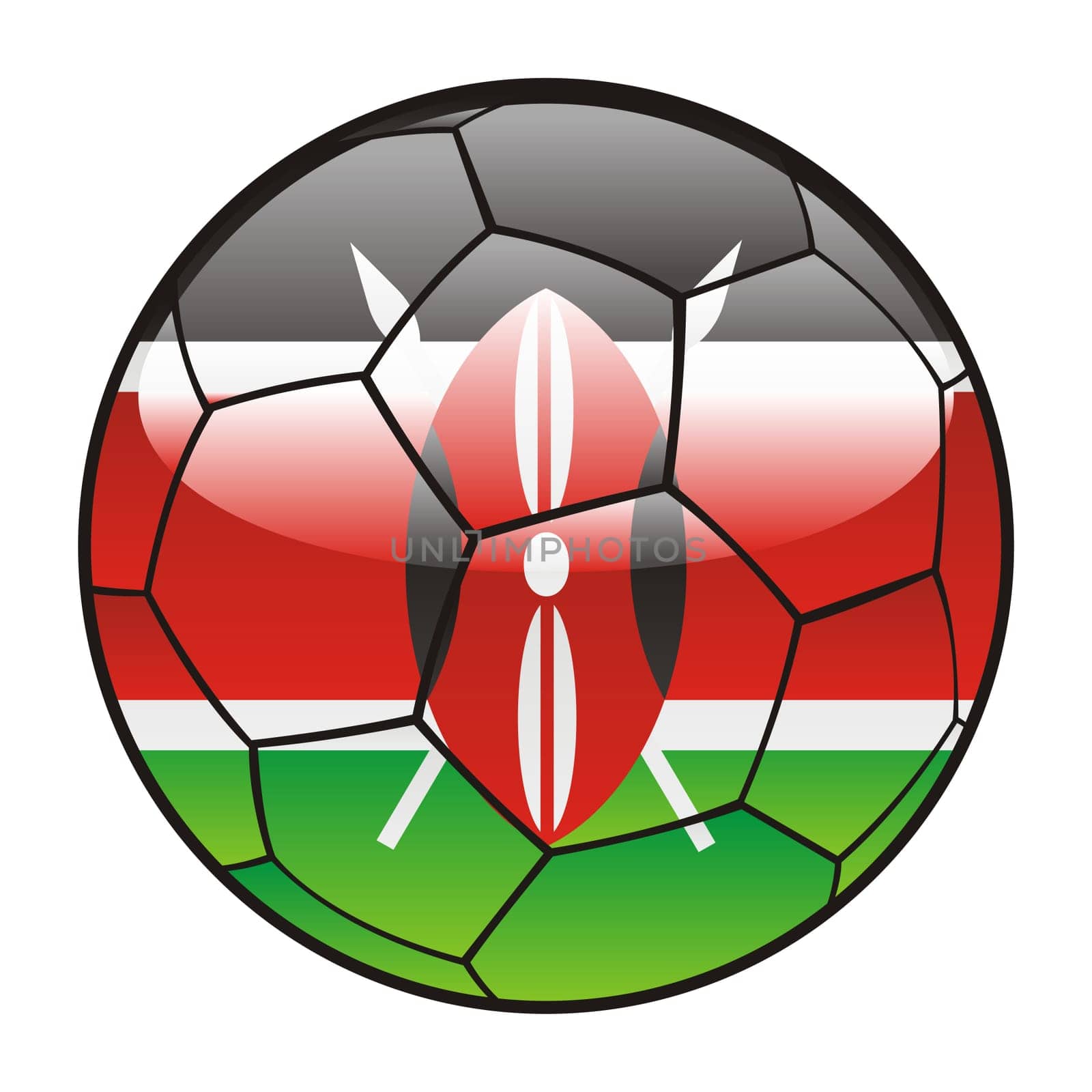 kenya flag on soccer ball