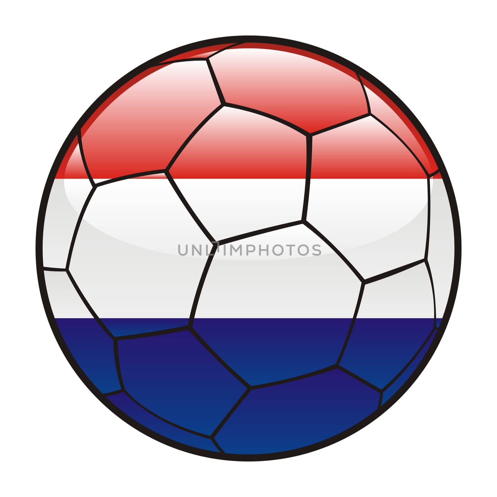 netherlands flag on soccer ball