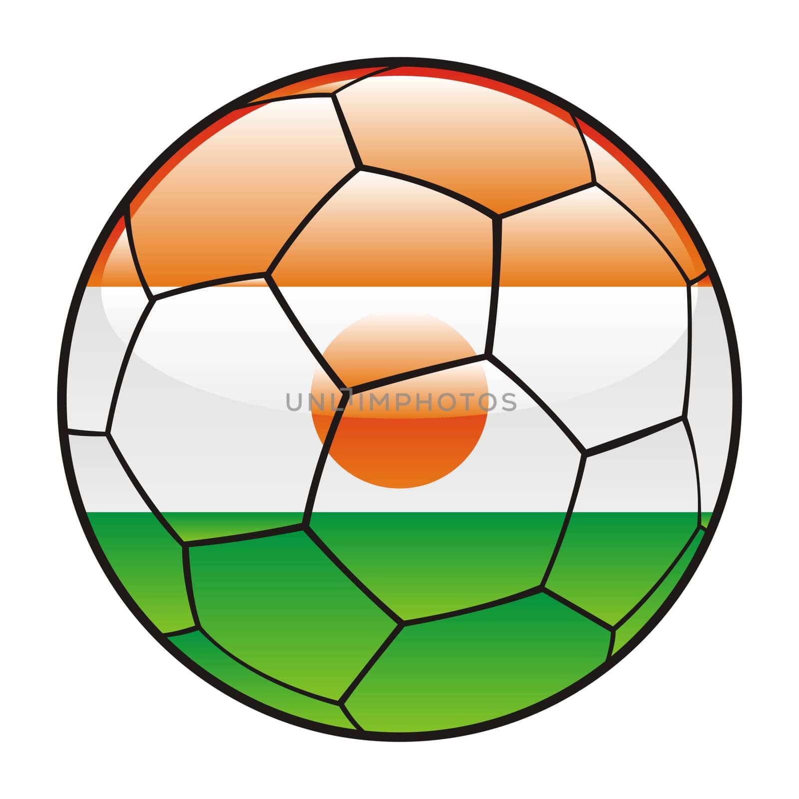 niger flag on soccer ball
