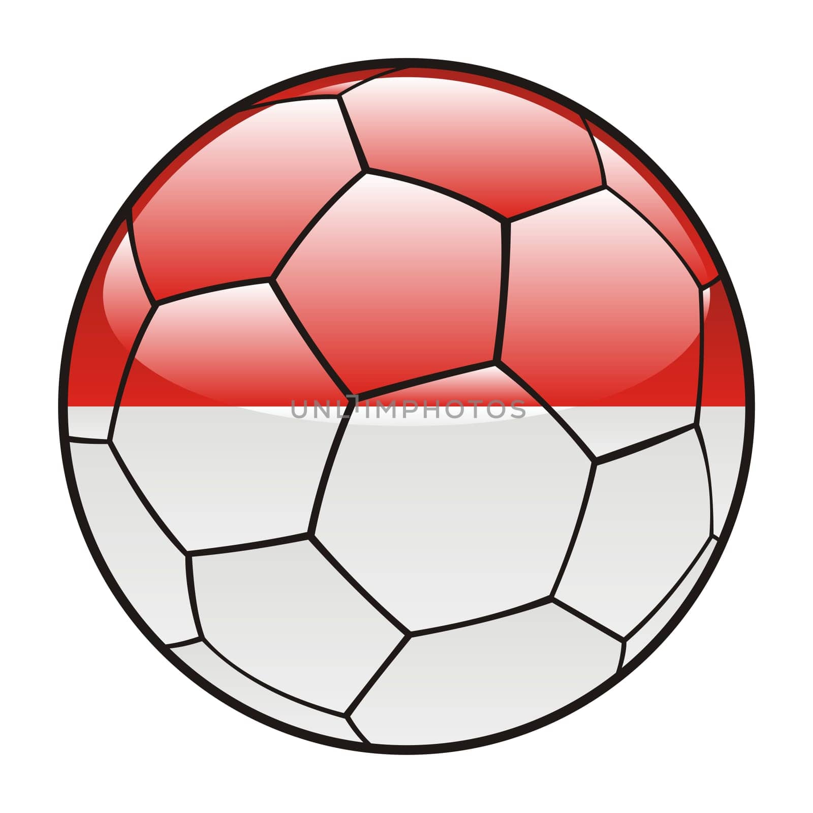 monaco flag on soccer ball