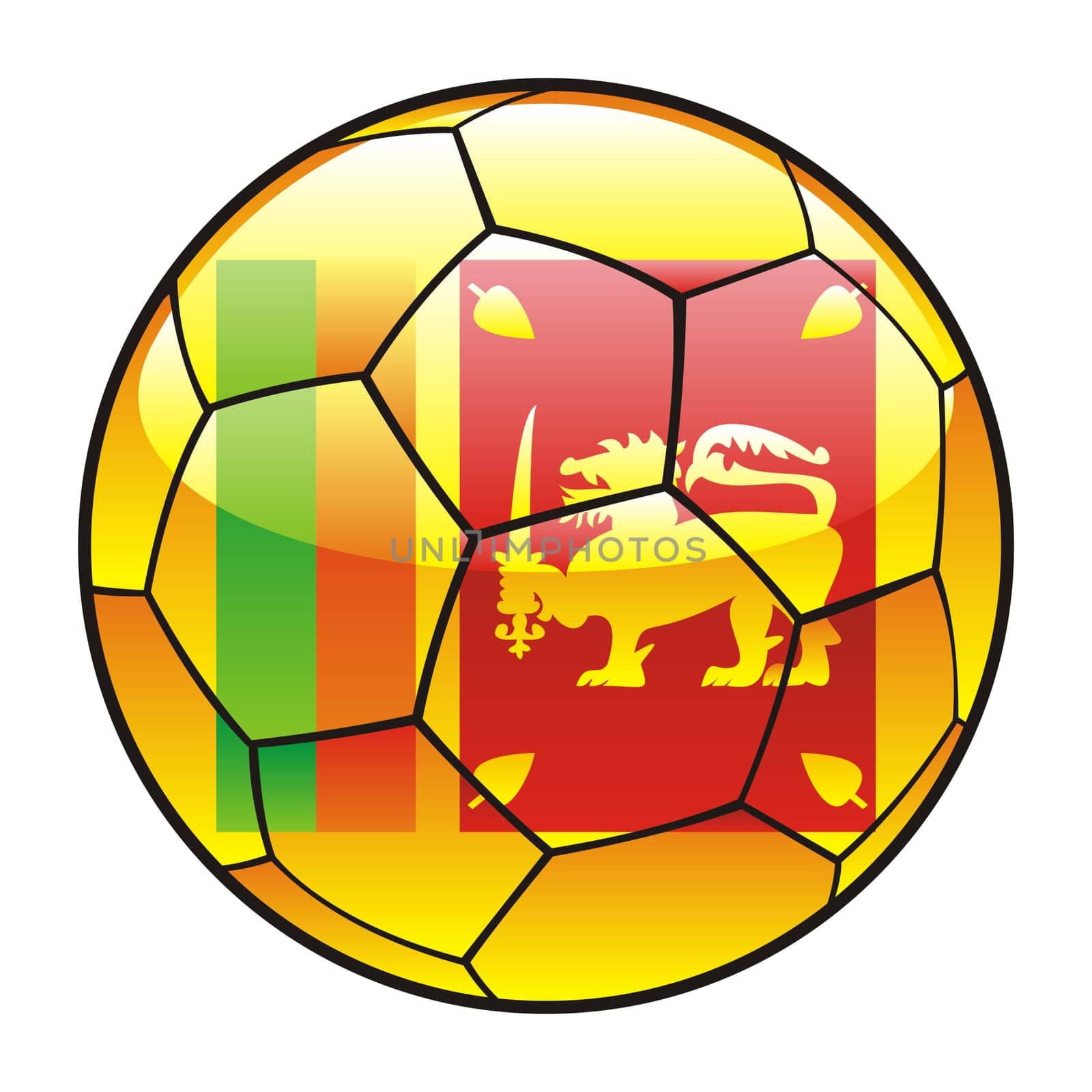 sri lanka flag on soccer ball