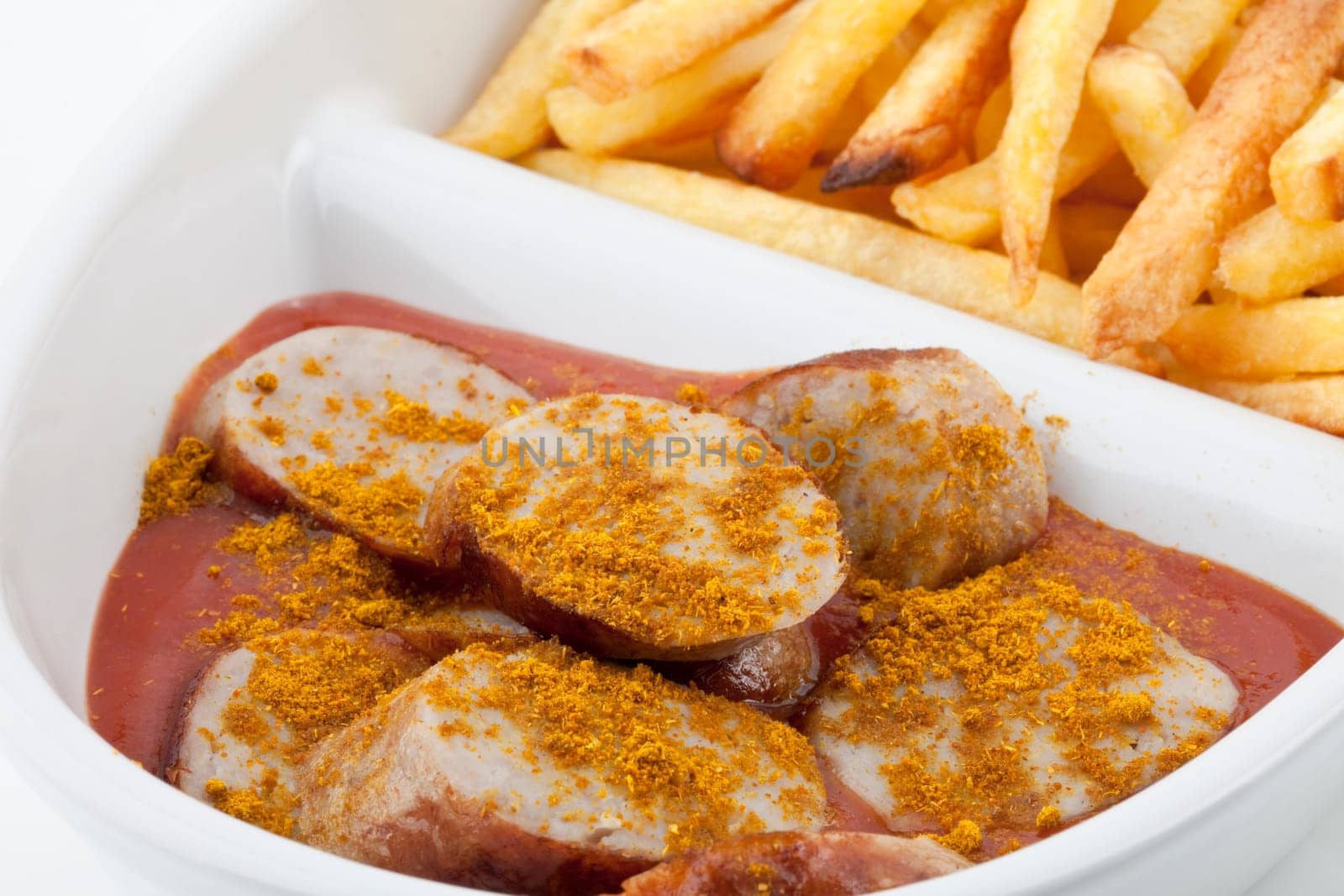 Currywurst with fries